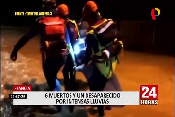 Francia: seis muertos y un fallecido dejan intensas lluvias