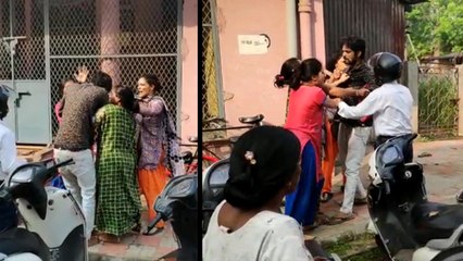 VIDEO: प्रेमिका के साथ दिखा पति, महिला ने सरेआम की पिटाई