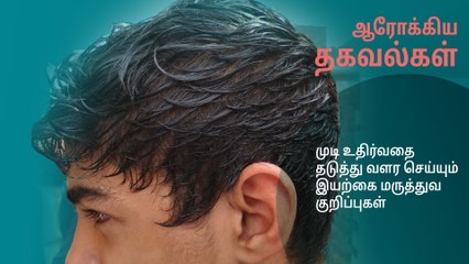 முடி உதிர்வதை தடுத்து வளர செய்யும் இயற்கை மருத்துவ குறிப்புகள்..!