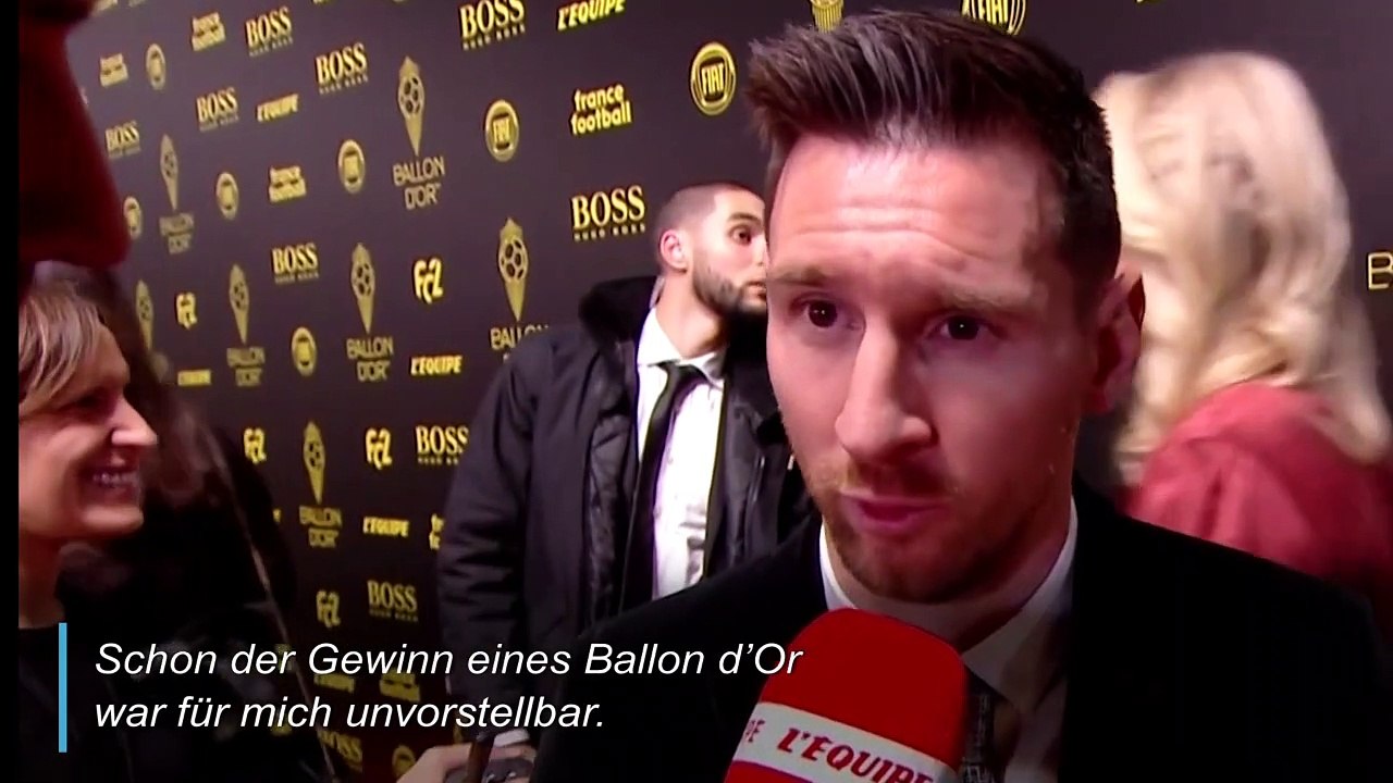 Rekord: Lionel Messi stolz auf sechsten Ballon d'Or