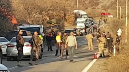Tunceli'de operasyondan dönen zırhlı araç devrildi
