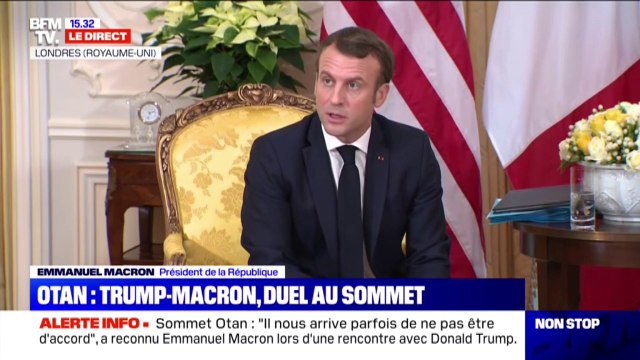 Mes déclarations ont suscité pas mal de réactions , admet Emmanuel Macron après avoir déclaré que l'Otan est en état de mort cérébrale