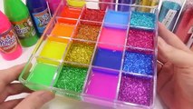 Learn Colors Slime Mix Glitter Water Clay Combine Surprise Eggs Toys