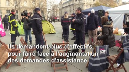 Les pompiers campent pour dénoncer leurs conditions de travail