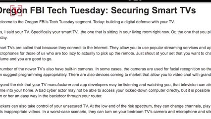 Your Smart TV May Be Leaving You Open To Hackers