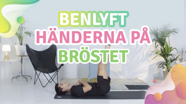 Benlyft, händerna på bröstet - Steg för Hälsa