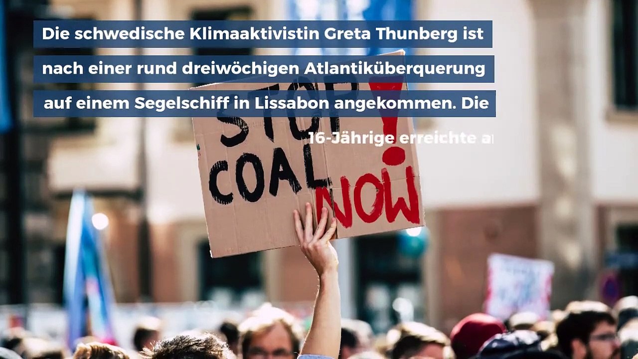 Greta Thunberg nach Atlantiküberquerung in Lissabon angekommen