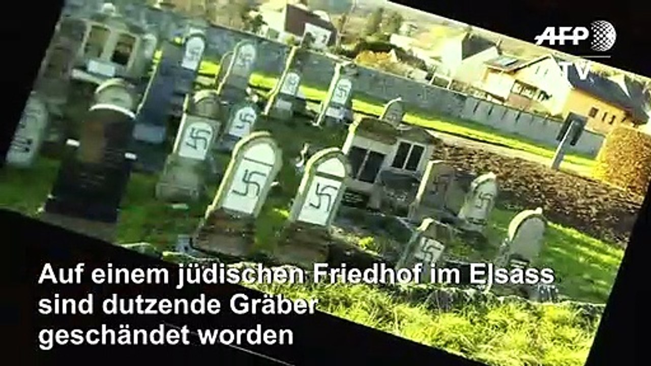 Dutzende jüdische Gräber im Elsass geschändet