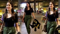Jhanvi Kapoor flaunts her sporty look at Mumbai airport; Watch video | FilmiBeat