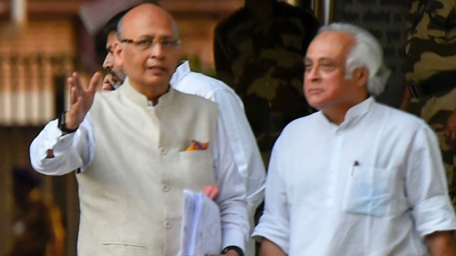 Abhishek Manu Singhvi and Jairam Ramesh Press Briefing at Congress HQ