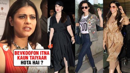 ANGRY Kajol Calls Other Actresses BRAINLESS For Their Airport Looks