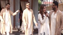 ARJUN KAPOOR,KRITI SANON & ASHUTOSH GOWARIKAR PROMOTING THEIR FILM PANIPAT AT JUHU