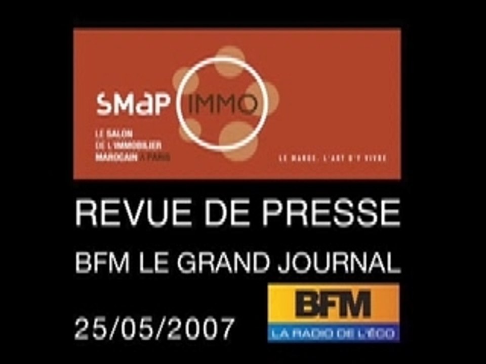Smap Immo 2007 sur BFM