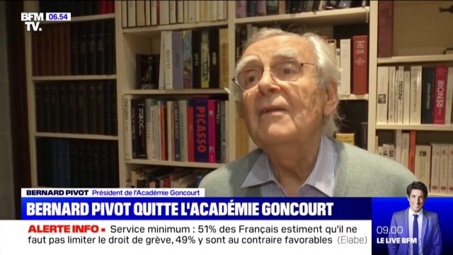 Bernard Pivot quitte l'académie Goncourt, mais reste membre d'honneur