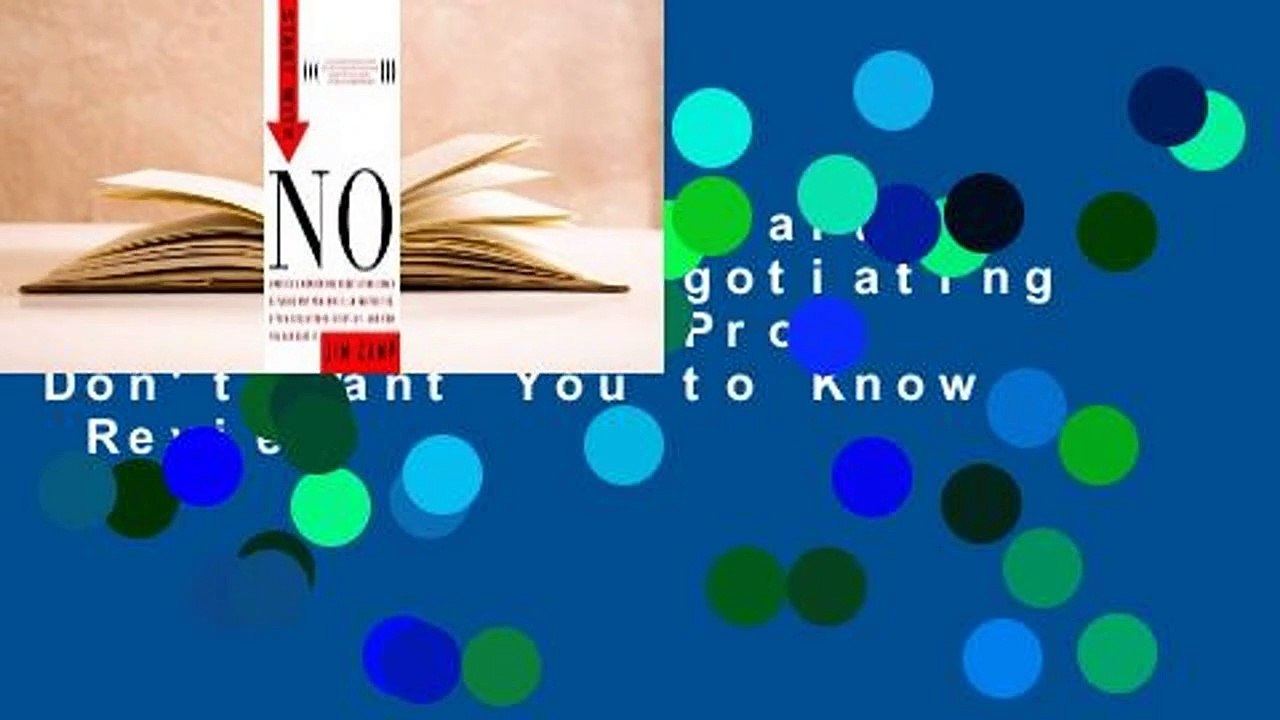 Full Version  Start with No: The Negotiating Tools That the Pros Don't Want You to Know  Review