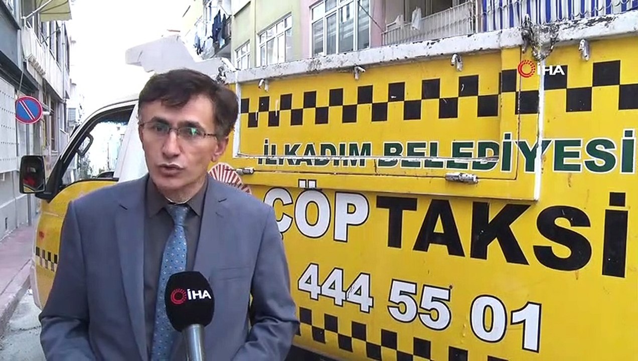 Bu taksi insan değil 'Çöp' taşıyor