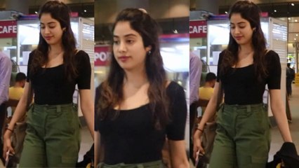 Spotted Janhvi Kapoor at the Airport