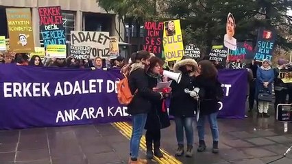 Şule Çet duruşması öncesi Ankara Adliyesi önünde adalet yerini bulsun çağrısı