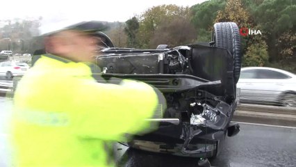 Lüks minibüs takla attı, aracın sahibi şoföre kızdı