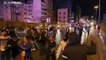 شاهد: مواجهات ليلية بين قوى الأمن ومتظاهرين عند جسر الرينغ بوسط العاصمة بيروت