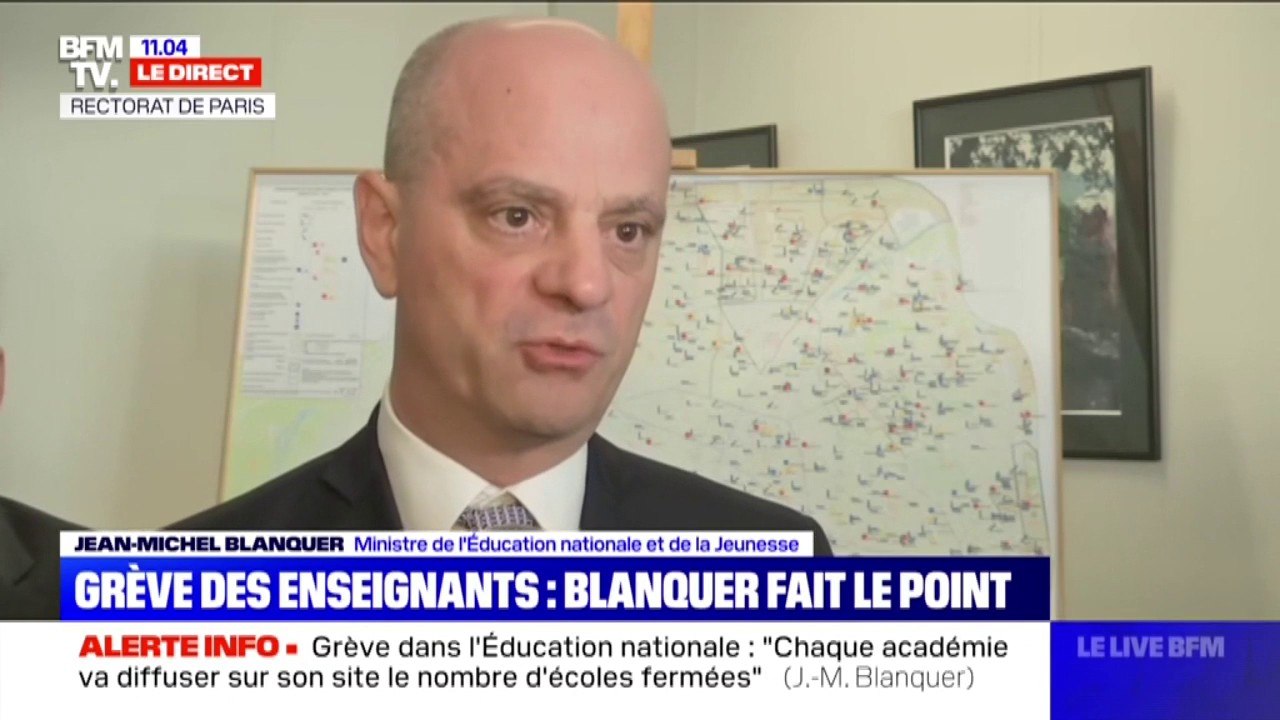 Jean-Michel Blanquer: "Ce n'est pas normal que seules 3 écoles sur 652 puissent accueillir des élèves à Paris" ce jeudi