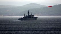 Çanakkale-rus savaş gemisi 'perekop' çanakkale boğazı'ndan geçti