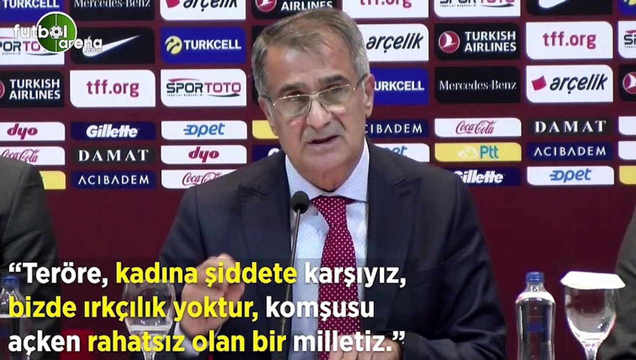 Şenol Güneş: "Teröre, kadına şiddete karşıyız, bizde ırkçılık yoktur, komşusu açken rahatsız olan bir milletiz"
