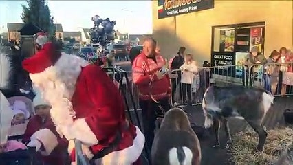 Santa, Aviemore reindeer and Christmas Lights in Stenhousemuir