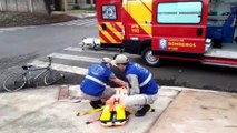 Homem fica ferido em acidente entre carro e bicicleta, no Periolo