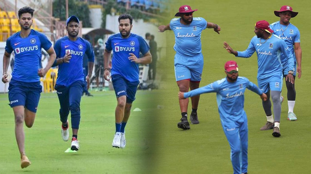 India Vs West Indies 1st T20I : Kieron Pollard & Team Tune Up For Hyderabad T20I