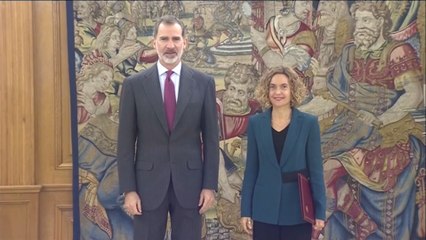 El Rey recibe a las presidentas del Congreso y del Senado