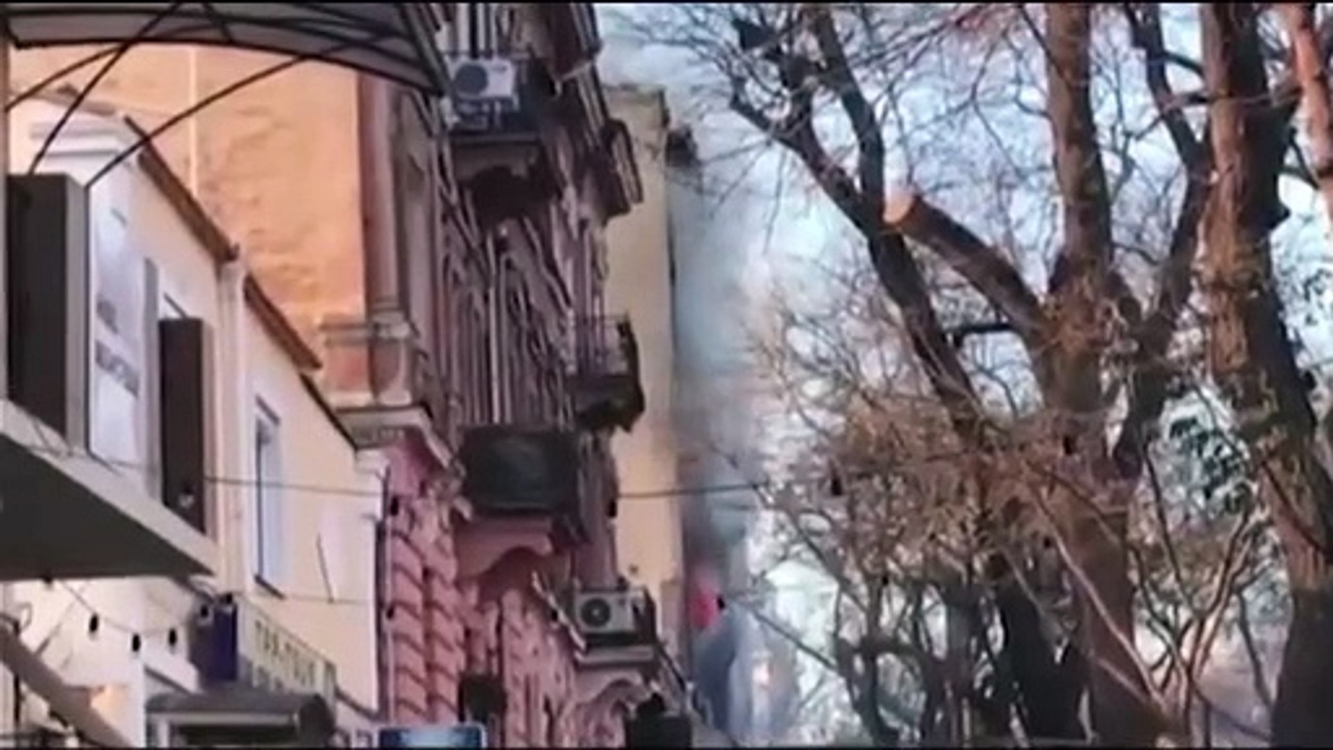 ⁣Крупный пожар в одесском колледже экономики, права и гостиничного бизнеса