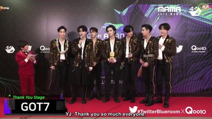 [Eng Sub] 191204 GOT7 - MAMA Twitter Blueroom