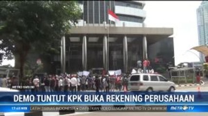 Ratusan Karyawan PT Palma Satu Berunjuk Rasa di Depan Gedung KPK