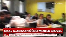 Doğa Koleji'nde maaş alamayan öğretmenler grevde