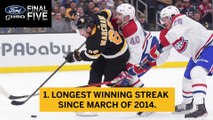 Ford Final Five Facts: Bruins Continue Their Hot Streak