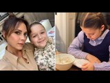 Harper Beckham is an adorable bookworm as she blanks mum Victoria in favour of reading