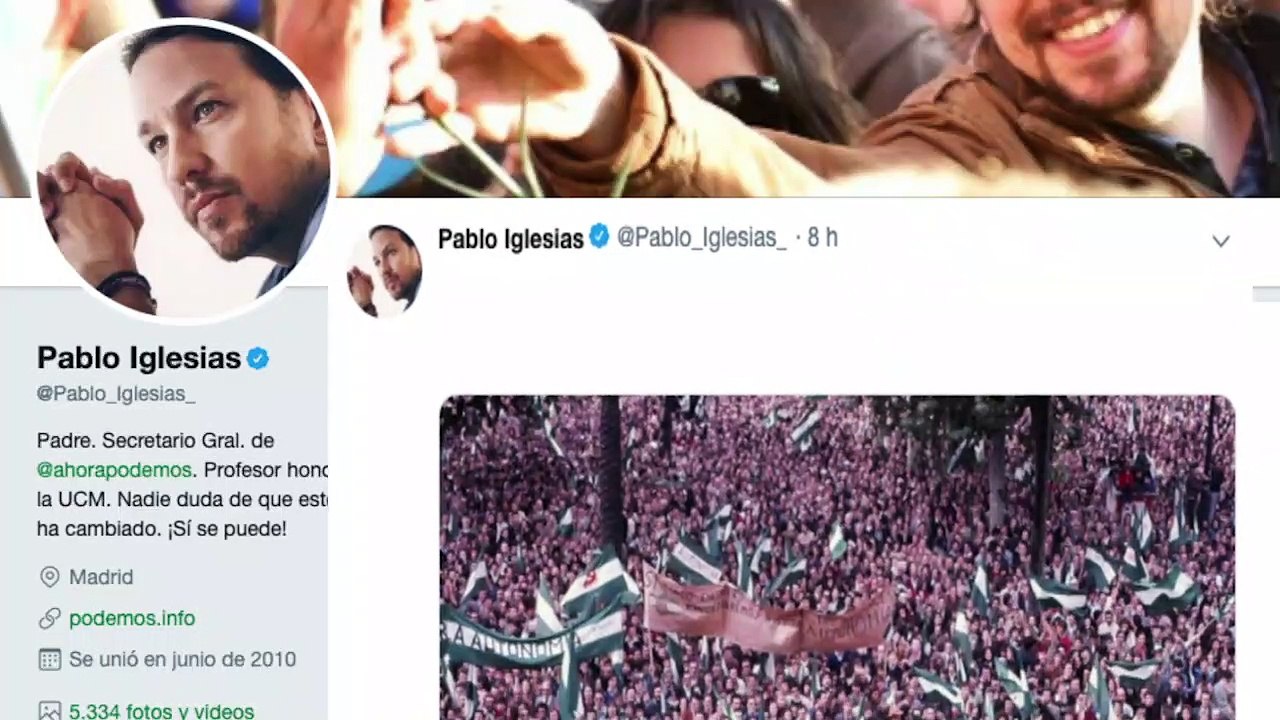 Iglesias grita «¡Viva Andalucía libre!» en Twitter y le llueven zascas: «Sí, libre de 40 años de socialismo»