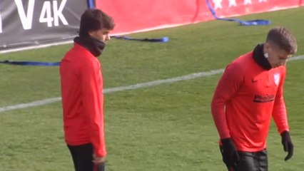 Download Video: El Atlético prepara el partido contra el Villarreal