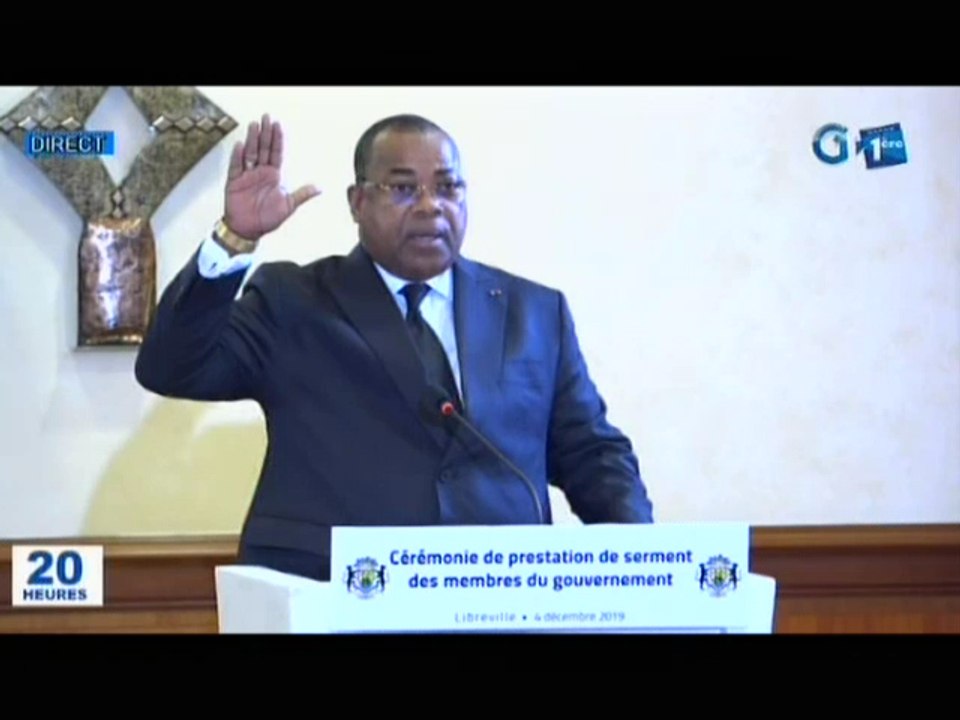RTG/Cérémonie de prestation de serment des nouveaux membres du gouvernement au palais de la présidence de la république en présence du chef de l’état et des 9 juges constitutionnels