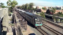 Railfanning Poinsettia Station- BNSF & Amtrak action 2-14-10