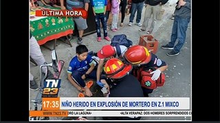 Menor herido por explosión de mortero en Z.1 Mixco