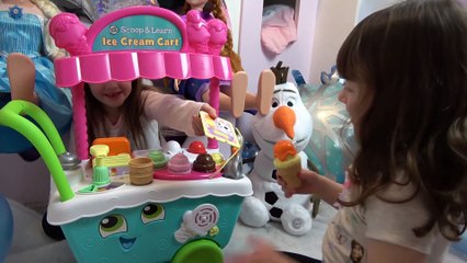 Sophia e Alice - Carrinho de Sorvetes para   Anna e Elsa e Olaf do Frozen