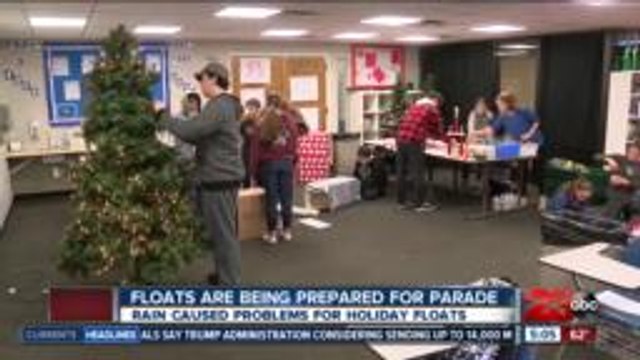 Bakersfield Christmas Parade floats affected by rain