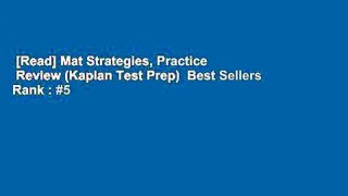 [Read] Mat Strategies, Practice   Review (Kaplan Test Prep)  Best Sellers Rank : #5