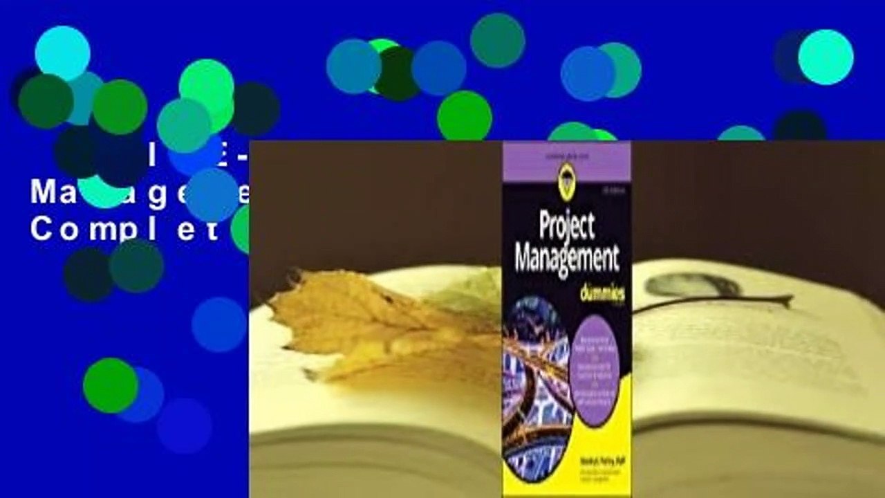 Full E-book  Project Management for Dummies Complete