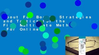 About For Books  Strategies and Tactics for the Finz Multistate Method  For Online