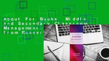 About For Books  Middle and Secondary Classroom Management: Lessons from Research and Practice