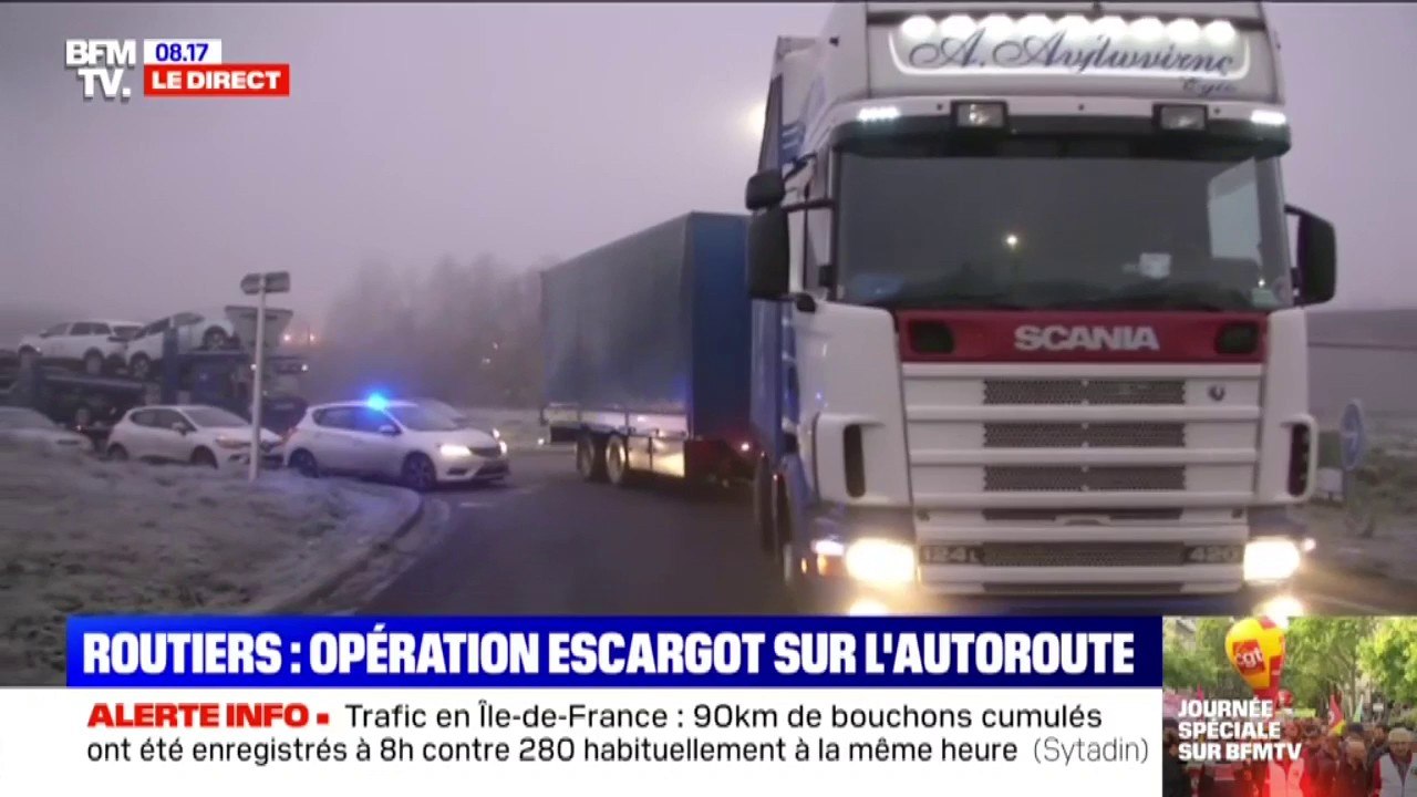 Opération de blocage sur la plateforme logistique de Dourges, près de Lens