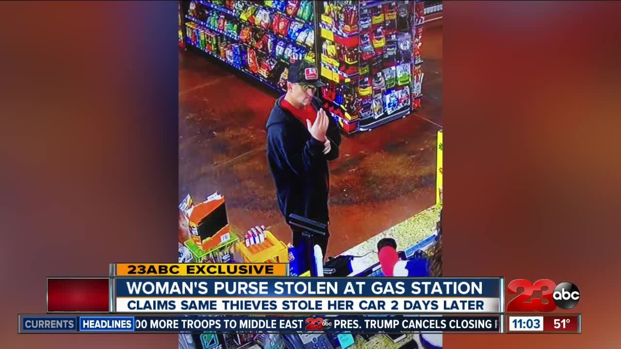 Woman's purse stolen at gas station over the weekend, then she says thieves came to her house and stole her car